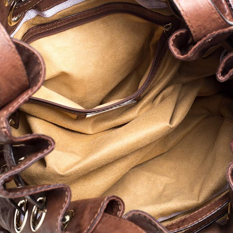 مملوكة مسبقًا Jimmy Choo Dark Brown Leather and Snakeskin Ramona Tote