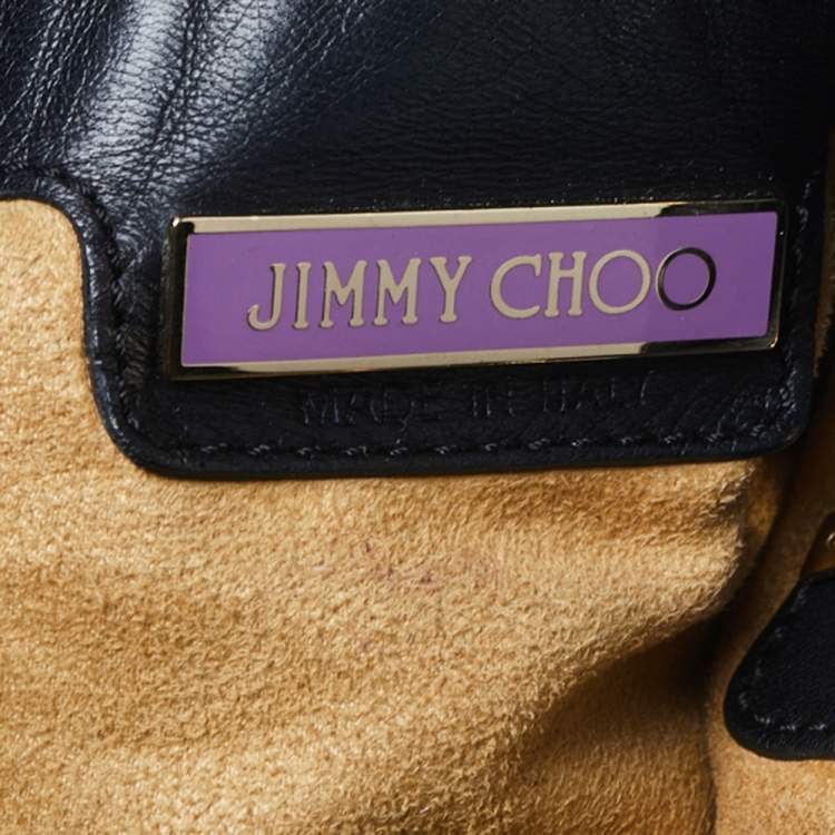 Pre Owned Jimmy Choo Black Leather Medium Saba Hobo