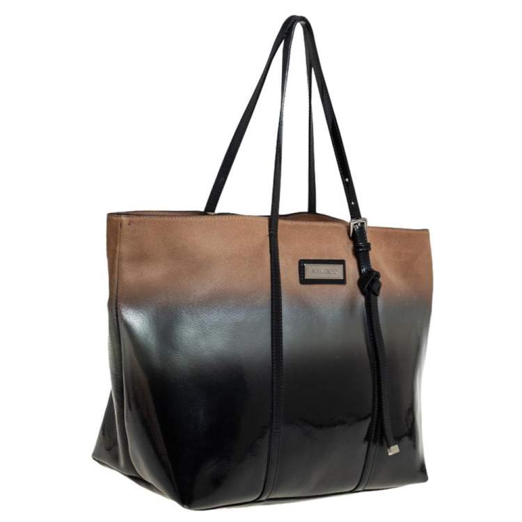 Pre Owned Jimmy Choo Multicolor Coated Suede Sasha Tote