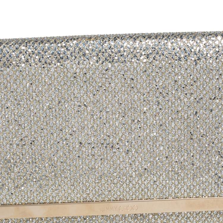 مملوكة مسبقًا Jimmy Choo Gold Gliiter Milla Clutch