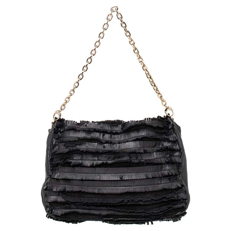 jimmy choo black shoulder bolsa