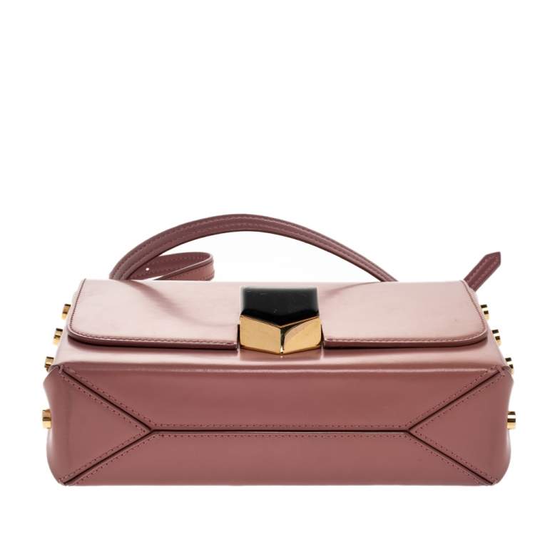 Pre Owned Jimmy Choo Beige Leather Lockett City Shoulder Bag