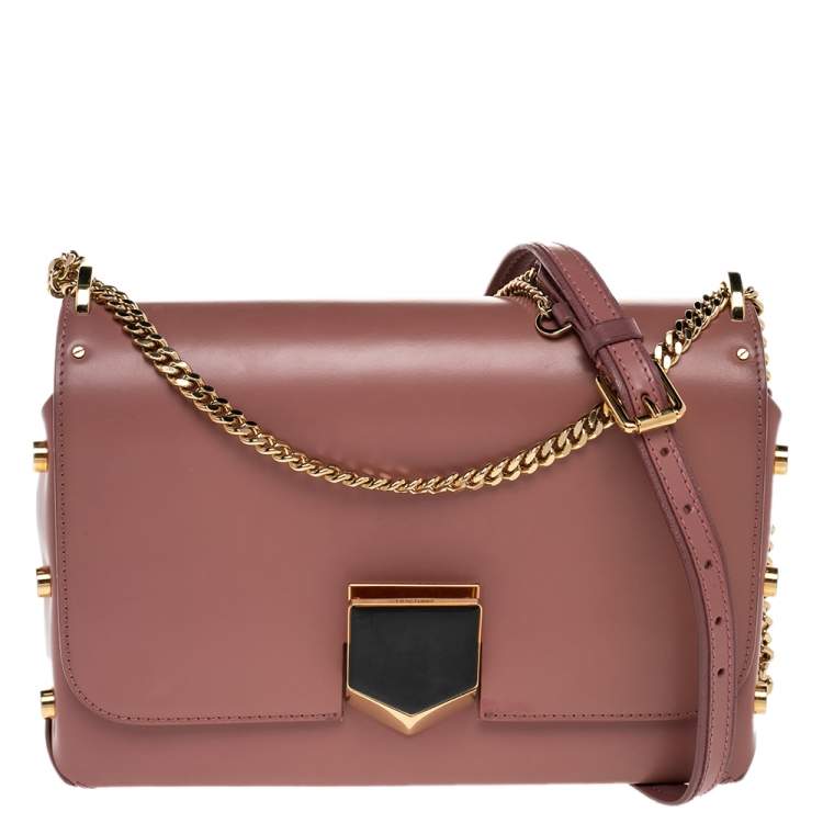 Pre Owned Jimmy Choo Beige Leather Lockett City Shoulder Bag