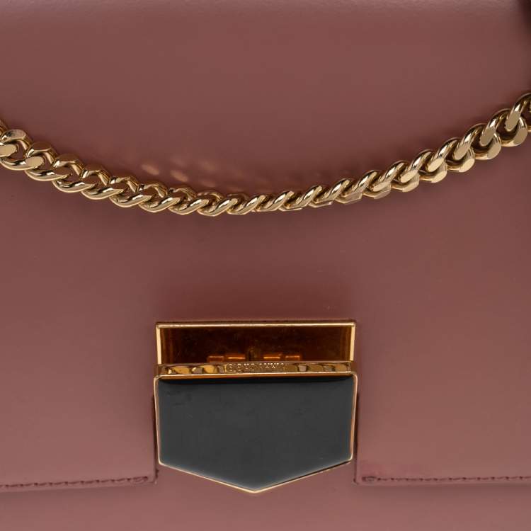 Pre Owned Jimmy Choo Beige Leather Lockett City Shoulder Bag