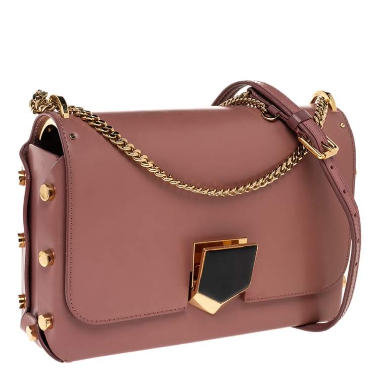Pre Owned Jimmy Choo Beige Leather Lockett City Shoulder Bag