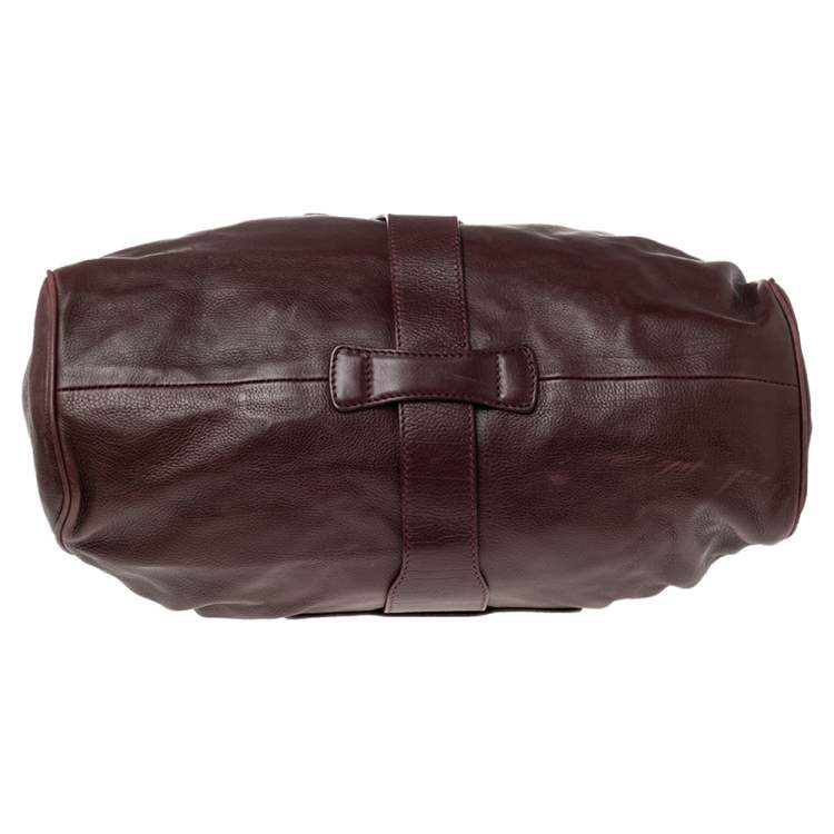 Pre Owned Jimmy Choo Burgundy Leather Ramona Tote Bag
