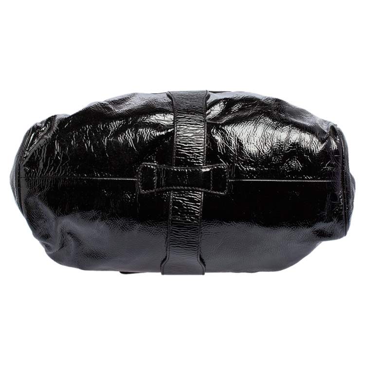 مملوكة مسبقًا Jimmy Choo Black Patent Leather Ramona Shoulder Bag
