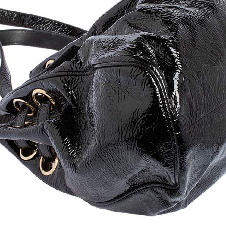 مملوكة مسبقًا Jimmy Choo Black Patent Leather Ramona Shoulder Bag