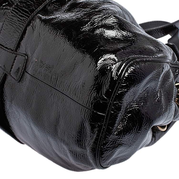 مملوكة مسبقًا Jimmy Choo Black Patent Leather Ramona Shoulder Bag