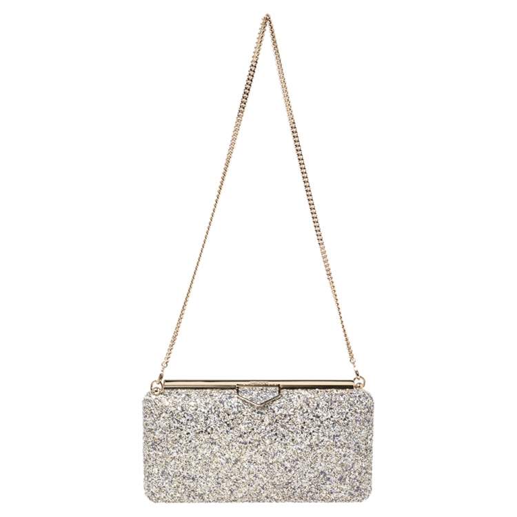 Jimmy Choo Ellipse Glitter Clutch