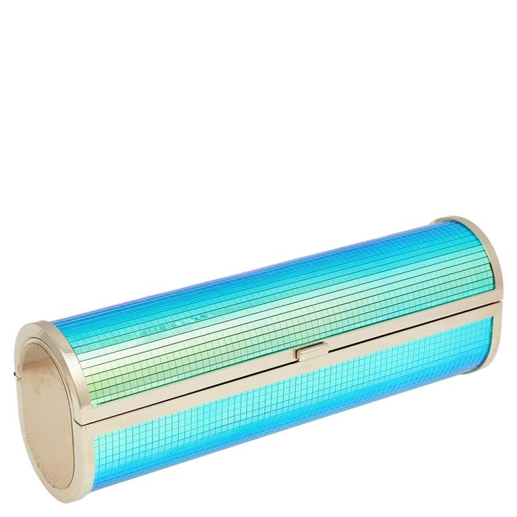 Pre Owned Jimmy Choo Multicolor Acrylic Mirror Disco Ball Tube Clutch