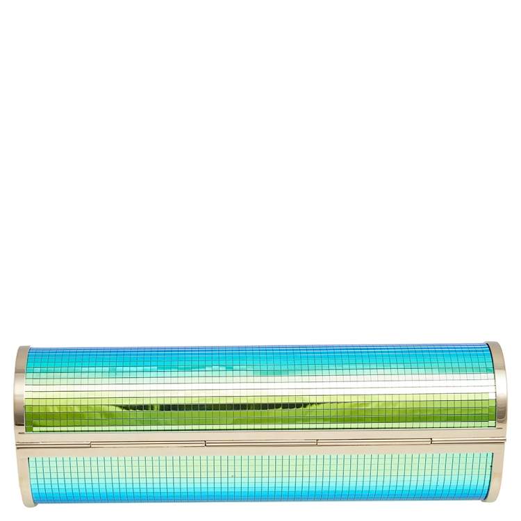 Pre Owned Jimmy Choo Multicolor Acrylic Mirror Disco Ball Tube Clutch