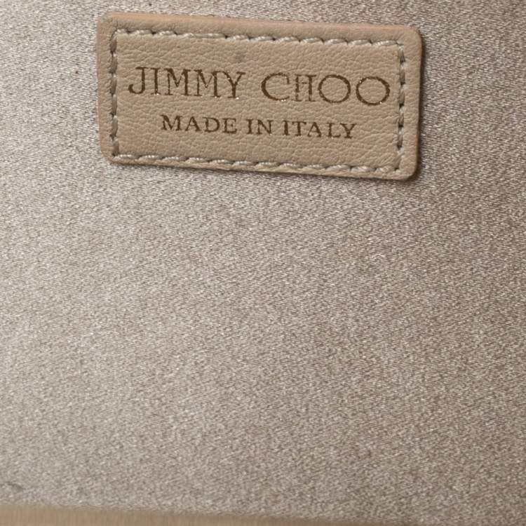 Pre Owned Jimmy Choo Metallic Gold Glitter Cayla Clutch