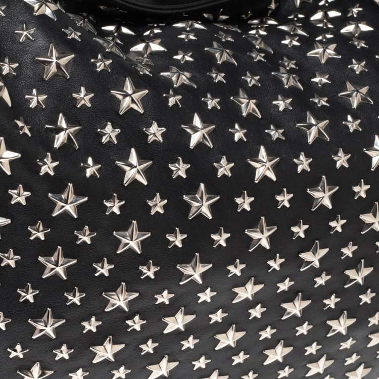 مملوكة مسبقًا Jimmy Choo Black Leather Star Sky Hobo