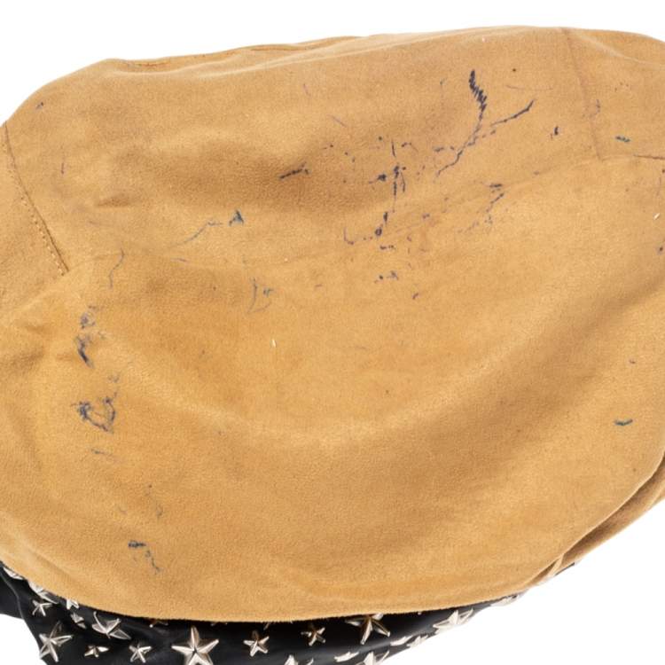 مملوكة مسبقًا Jimmy Choo Black Leather Star Sky Hobo