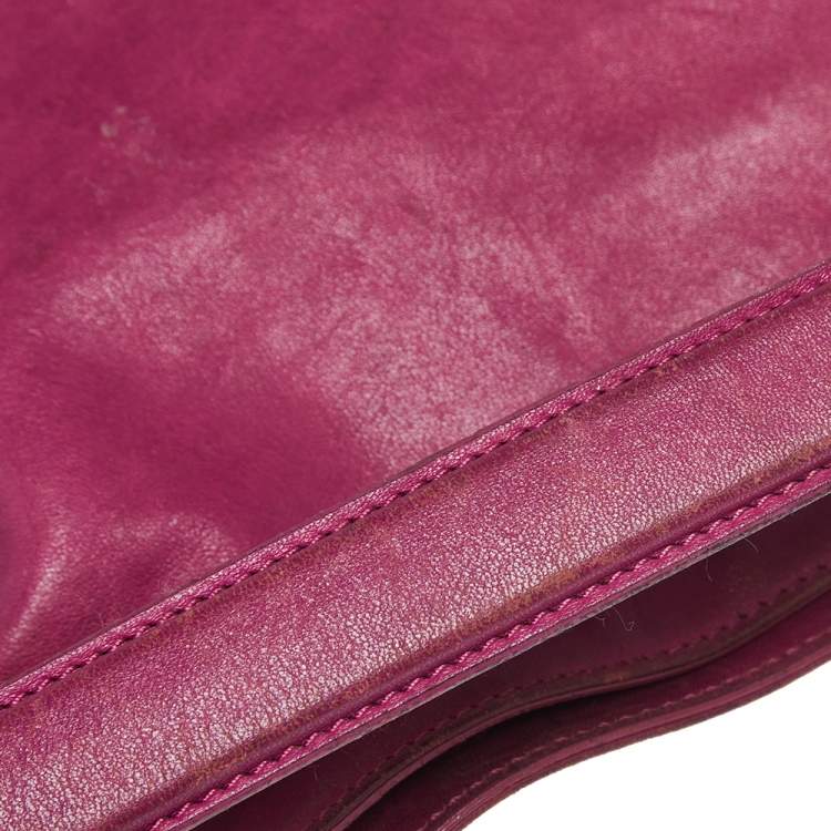 Pre Owned Jimmy Choo Pink Leather and Python Trim Zoe Hobo
