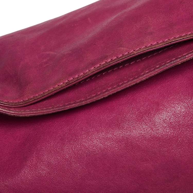 Pre Owned Jimmy Choo Pink Leather and Python Trim Zoe Hobo