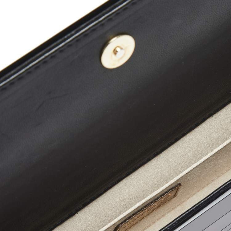 Pre Owned Jimmy Choo Black Acrylic Sweetie Chain Clutch