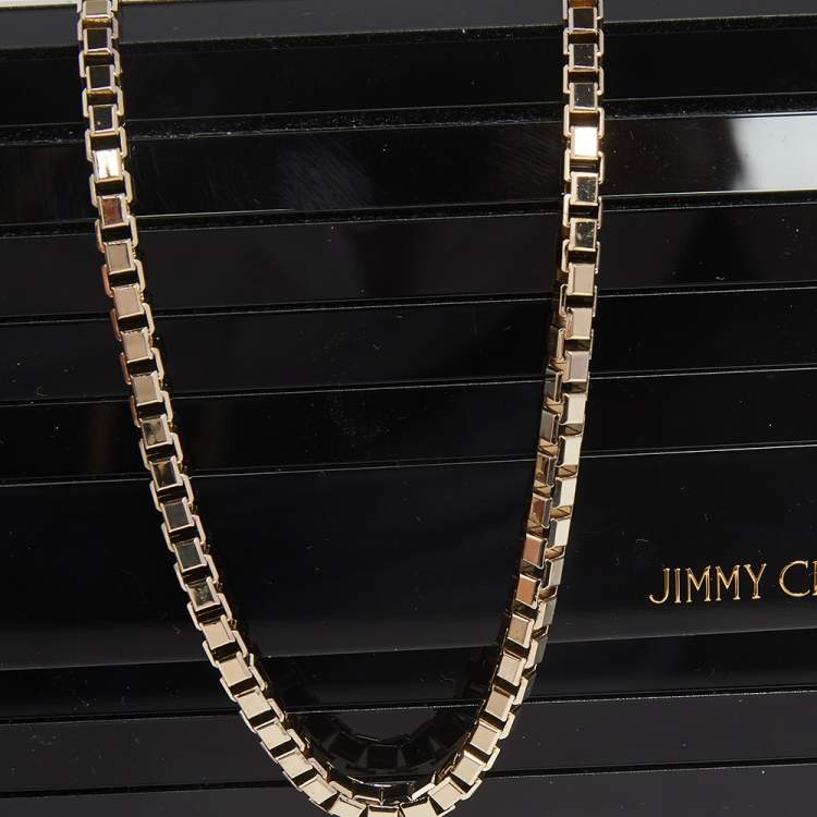 Pre Owned Jimmy Choo Black Acrylic Sweetie Chain Clutch
