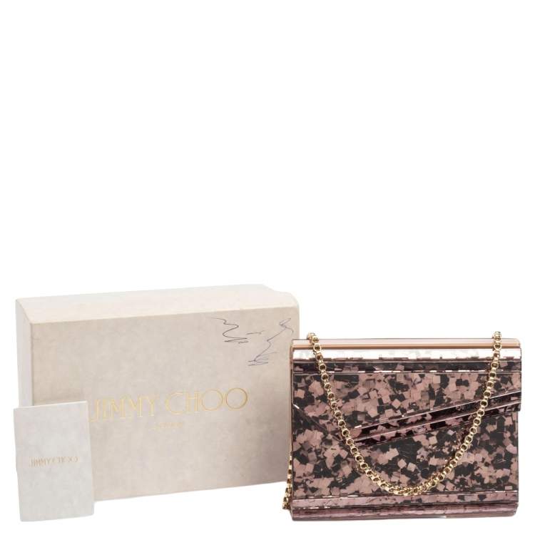 Pre Owned Jimmy Choo Pink Acrylic Candy Chain Clutch