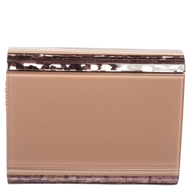 Pre Owned Jimmy Choo Pink Acrylic Candy Chain Clutch