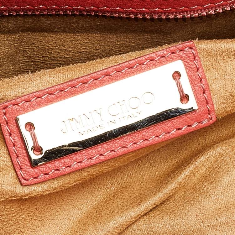Pre Owned Jimmy Choo Coral Leather Rosalie Satchel