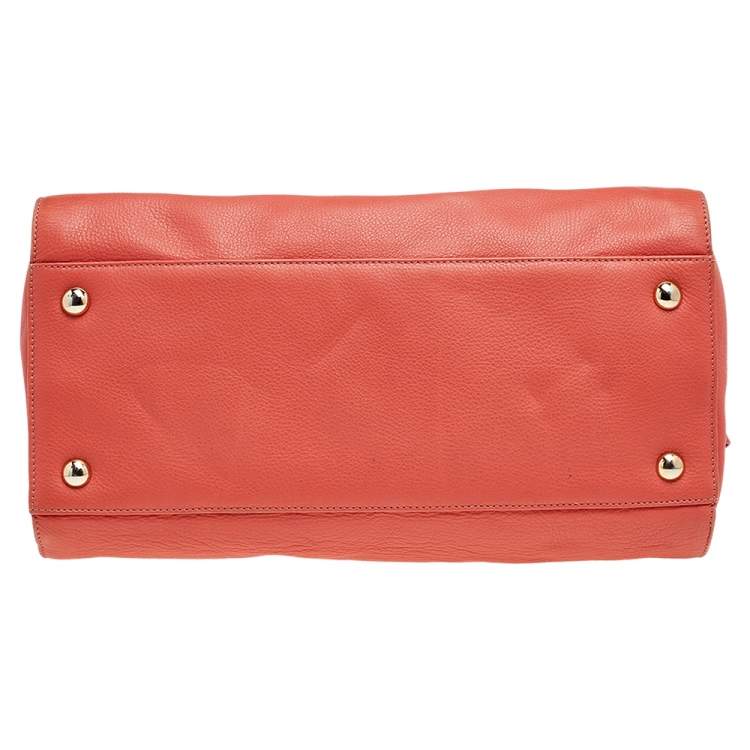 Pre Owned Jimmy Choo Coral Leather Rosalie Satchel