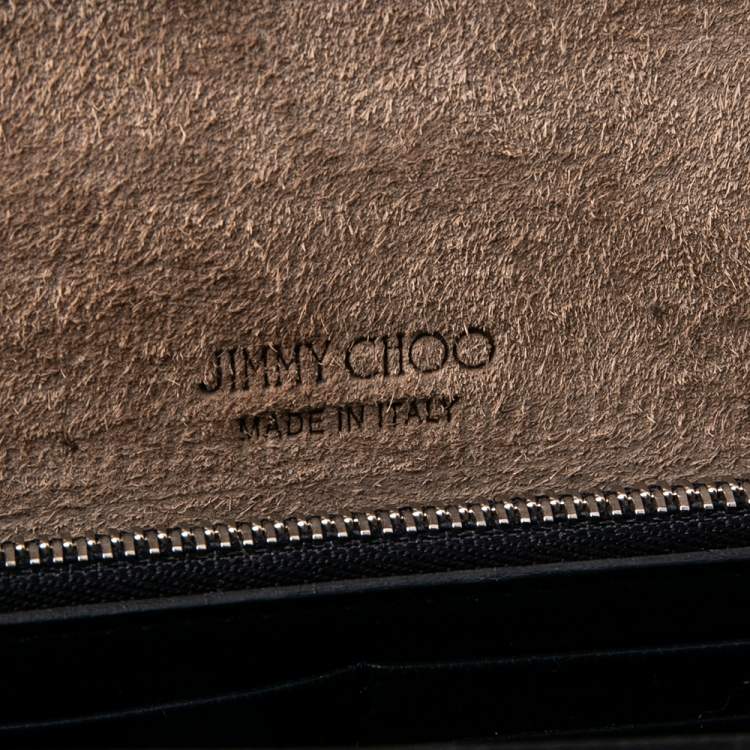 Pre Owned Jimmy Choo Blue Glitter Fabric Erica Clutch