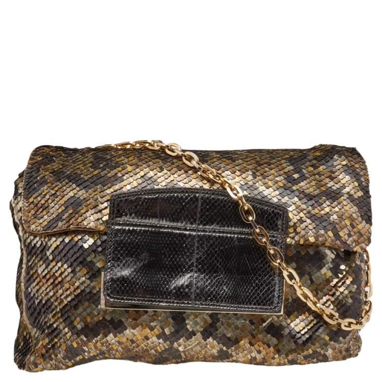 مملوكة مسبقًا Jimmy Choo Metallic Multicolor Sequin Carolina Chain Shoulder Bag