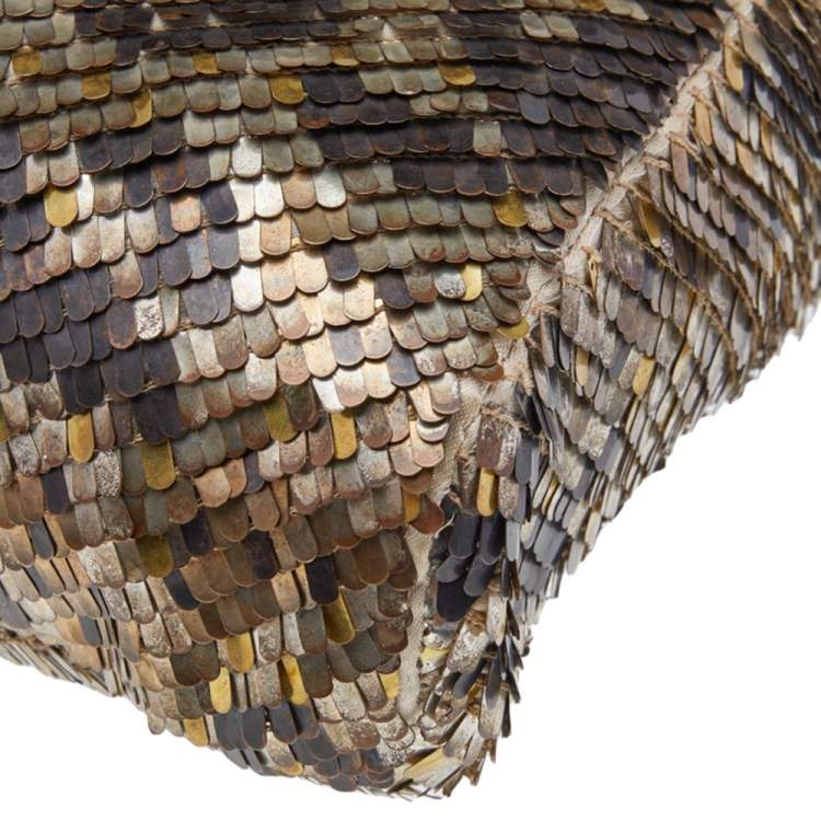 مملوكة مسبقًا Jimmy Choo Metallic Multicolor Sequin Carolina Chain Shoulder Bag