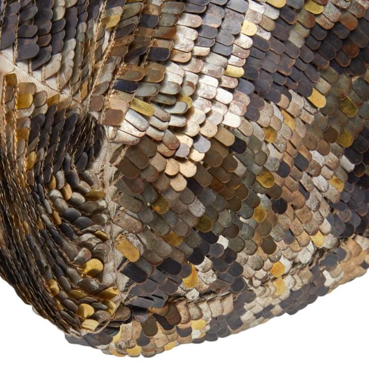 مملوكة مسبقًا Jimmy Choo Metallic Multicolor Sequin Carolina Chain Shoulder Bag