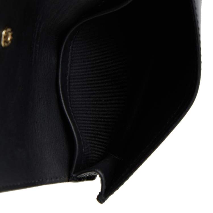 Pre Owned Jimmy Choo Black Patent Leather Flap Crossbody Bag