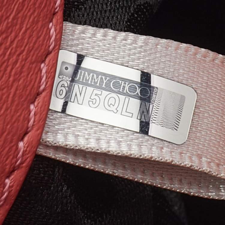 Pre Owned Jimmy Choo Pink/Black Python Leather Chain Flap Shoulder Bag