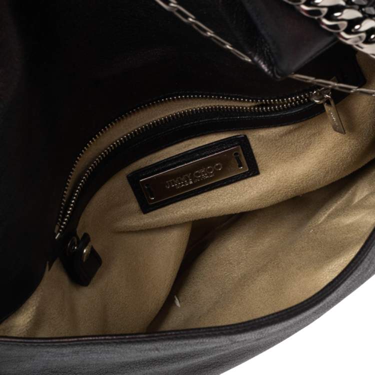 مملوكة مسبقًا Jimmy Choo Black Leather Shoulder Bag