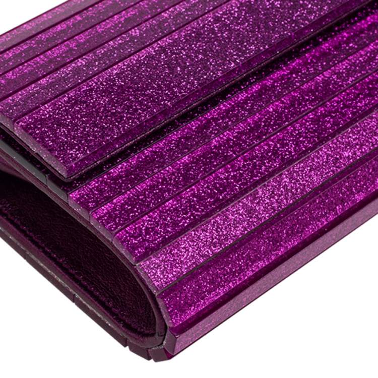 مملوكة مسبقًا Jimmy Choo Pink Glitter Acrylic Sweetie Clutch