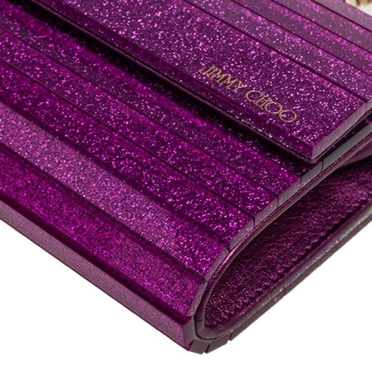 مملوكة مسبقًا Jimmy Choo Pink Glitter Acrylic Sweetie Clutch
