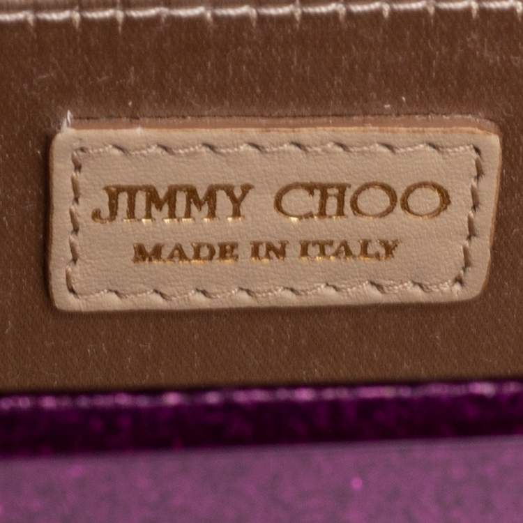 مملوكة مسبقًا Jimmy Choo Pink Glitter Acrylic Sweetie Clutch