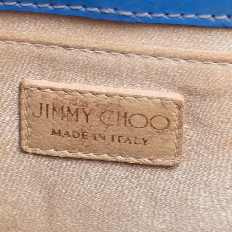 Pre Owned Jimmy Choo Blue Leather Alba Shoulder Bag