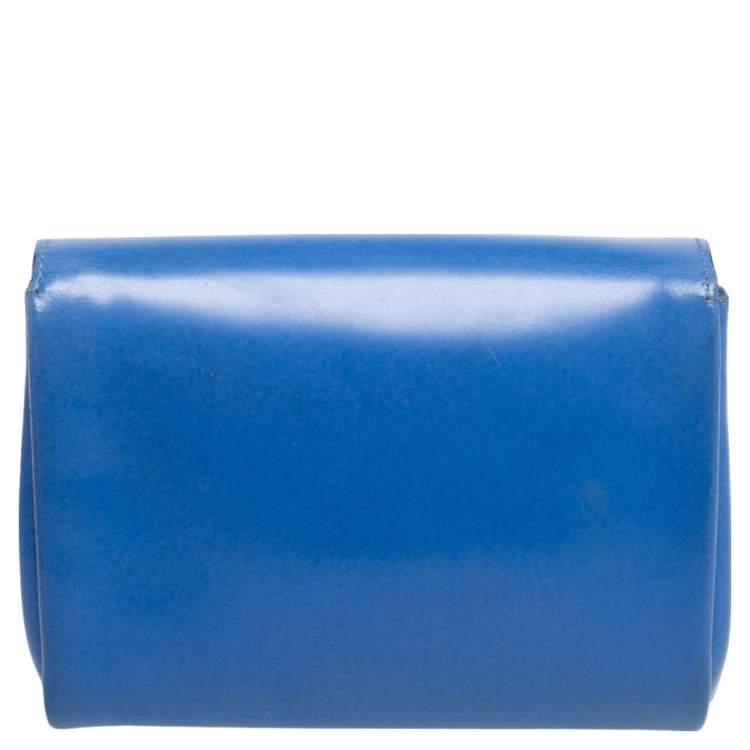 Pre Owned Jimmy Choo Blue Leather Alba Shoulder Bag