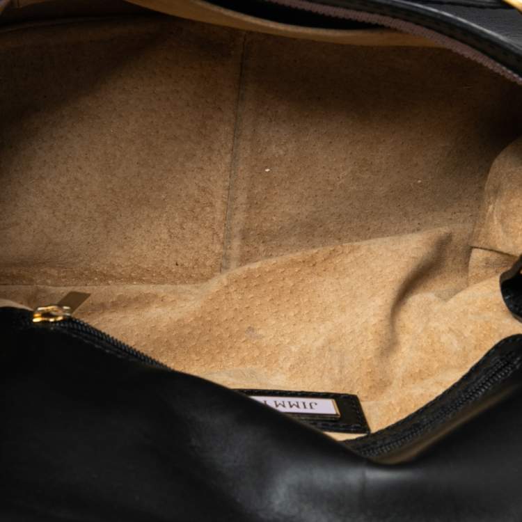 Pre Owned Jimmy Choo Black Leather Small Tulita Shoulder Bag