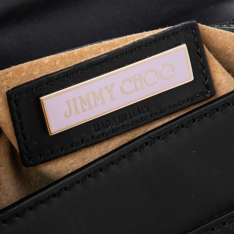 Pre Owned Jimmy Choo Black Leather Small Tulita Shoulder Bag