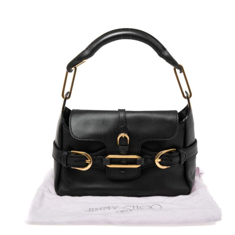 Pre Owned Jimmy Choo Black Leather Small Tulita Shoulder Bag