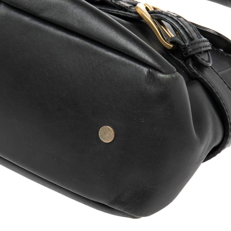 Pre Owned Jimmy Choo Black Leather Small Tulita Shoulder Bag