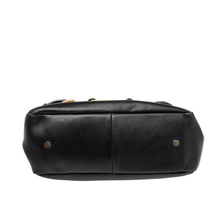 Pre Owned Jimmy Choo Black Leather Small Tulita Shoulder Bag