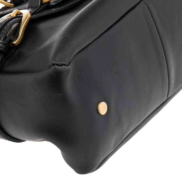 Pre Owned Jimmy Choo Black Leather Small Tulita Shoulder Bag