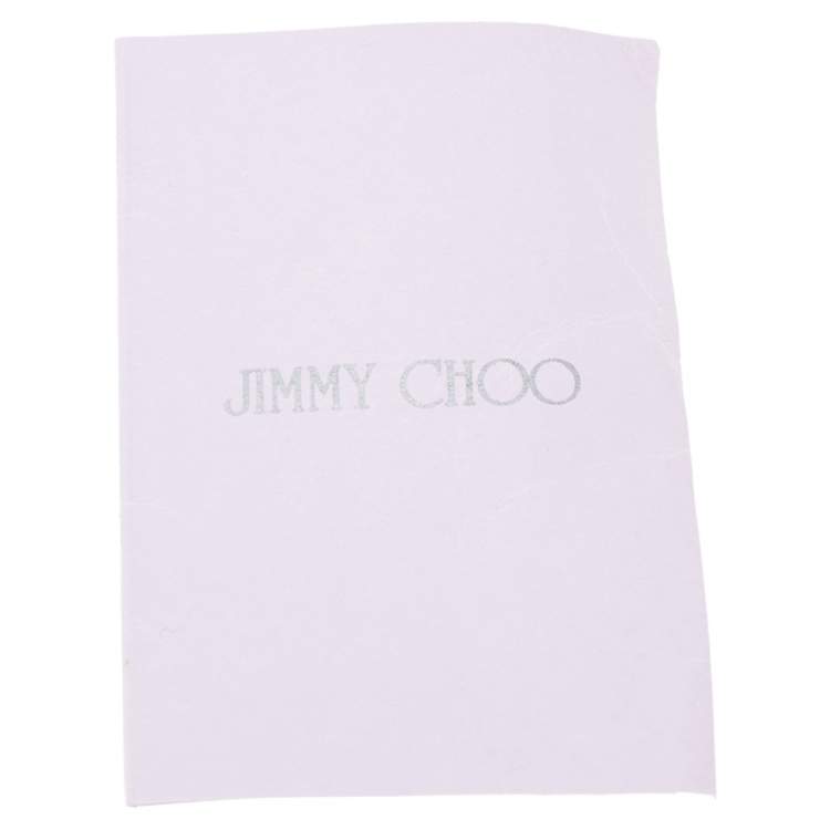 Pre Owned Jimmy Choo White Snakeskin Embossed Leather Hobo