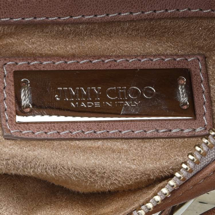 Pre Owned Jimmy Choo Beige Leather Medium Solar Hobo