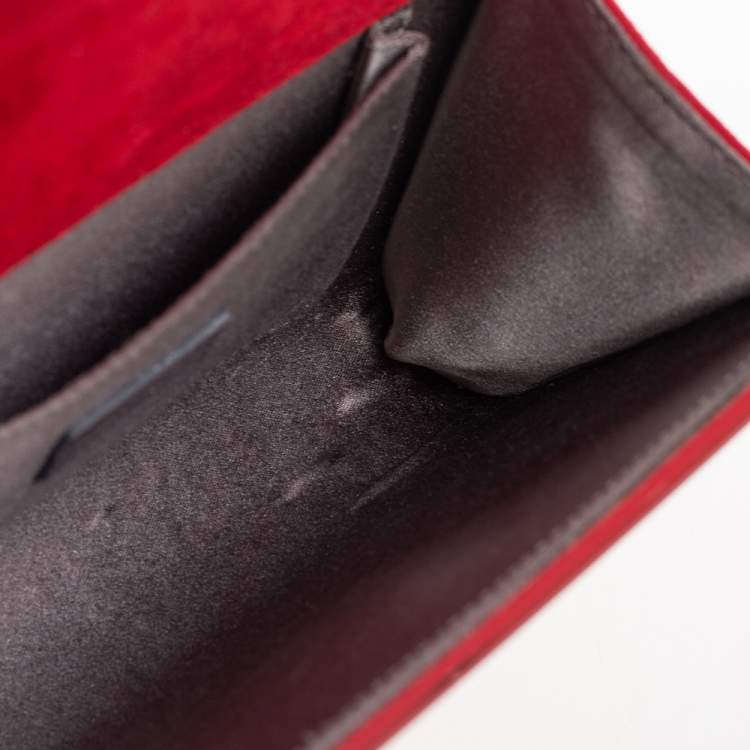 Pre Owned Jimmy Choo Red Acrylic Candy Clutch