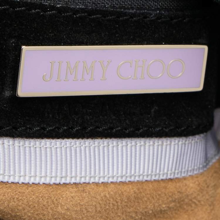 Pre Owned Jimmy Choo Black Suede and Snakeskin Fringed Tatum Hobo