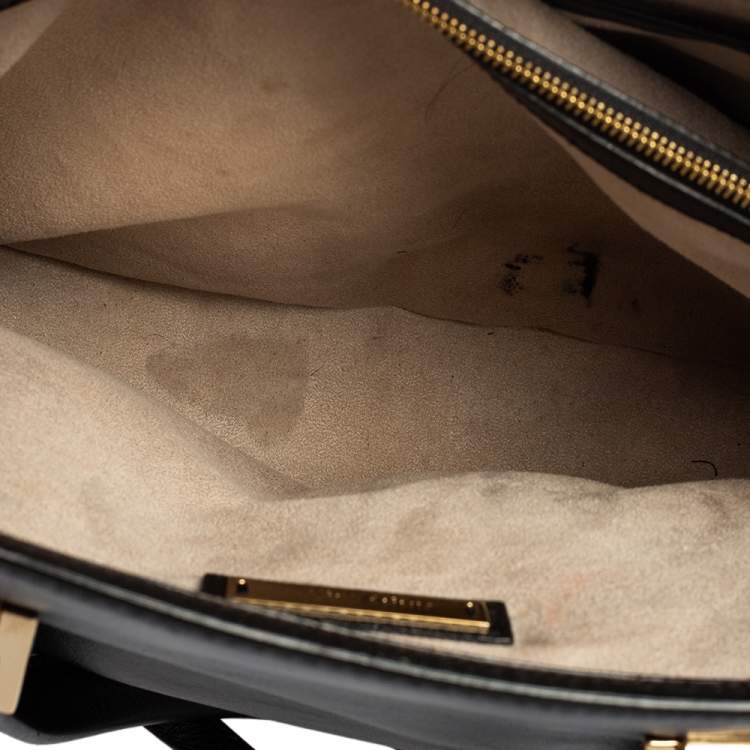 Pre Owned Jimmy Choo Black Leather Large Alfie Tote